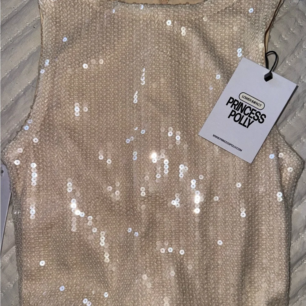 Princess Polly Yumiko Romper Champagne Sparkle - Picture 6 of 6